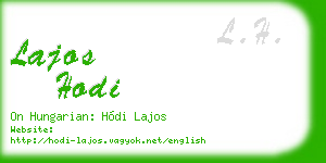 lajos hodi business card